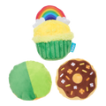 Patty Cakes Plush Multi-Part Dog Toy