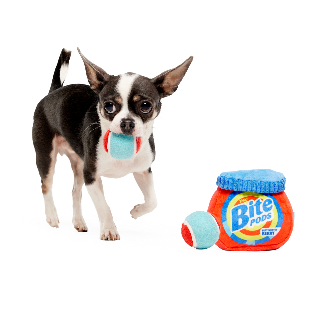 Bite Pods Plush Multi-Part + Fetch + Enrichment Dog Toy