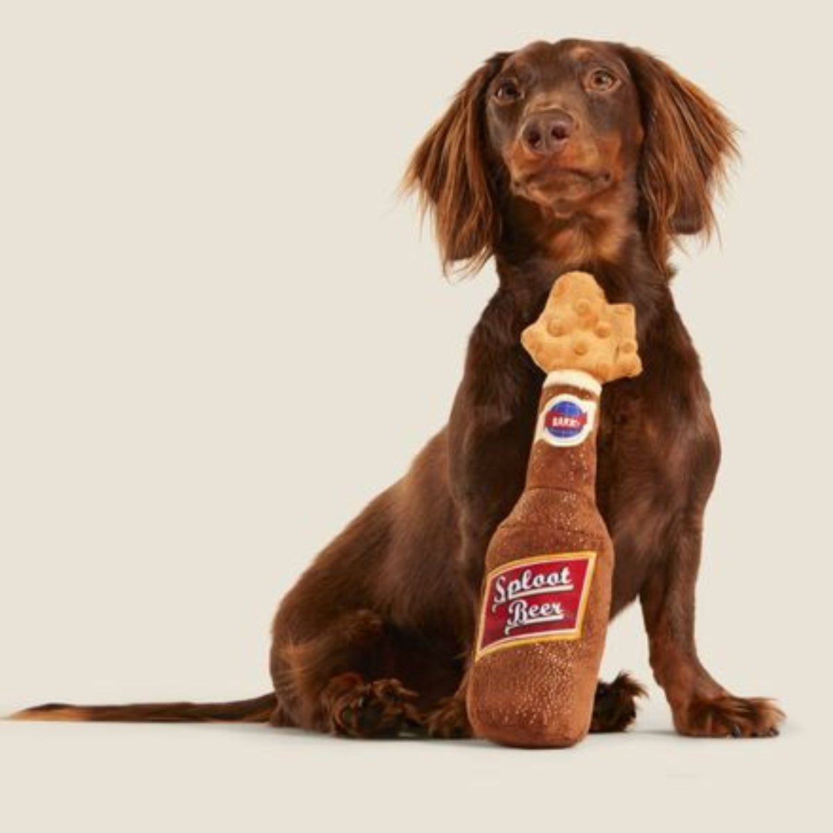 Old Fashioned Sploot Beer Plush Dog Toy
