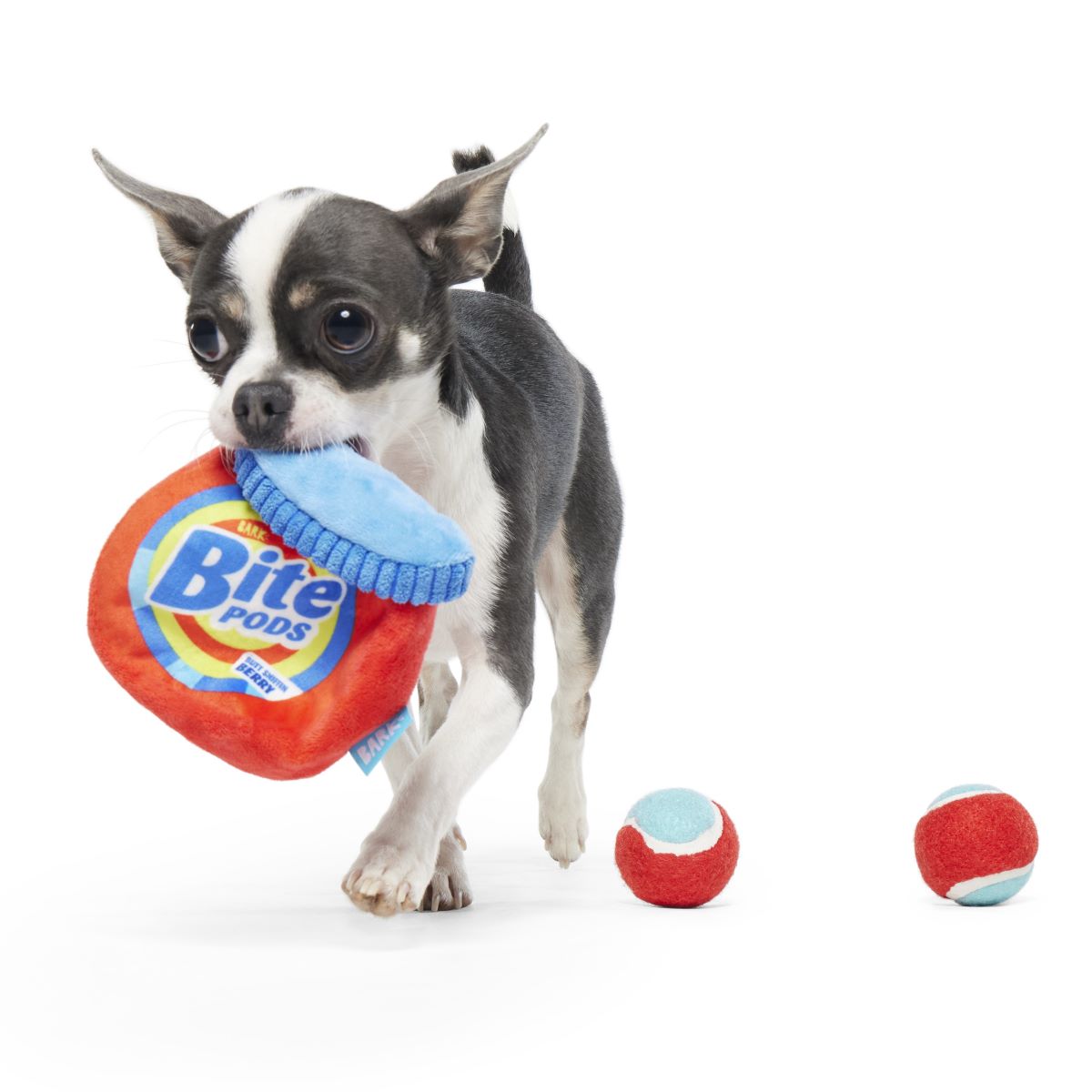 Bite Pods Plush Multi-Part + Fetch + Enrichment Dog Toy