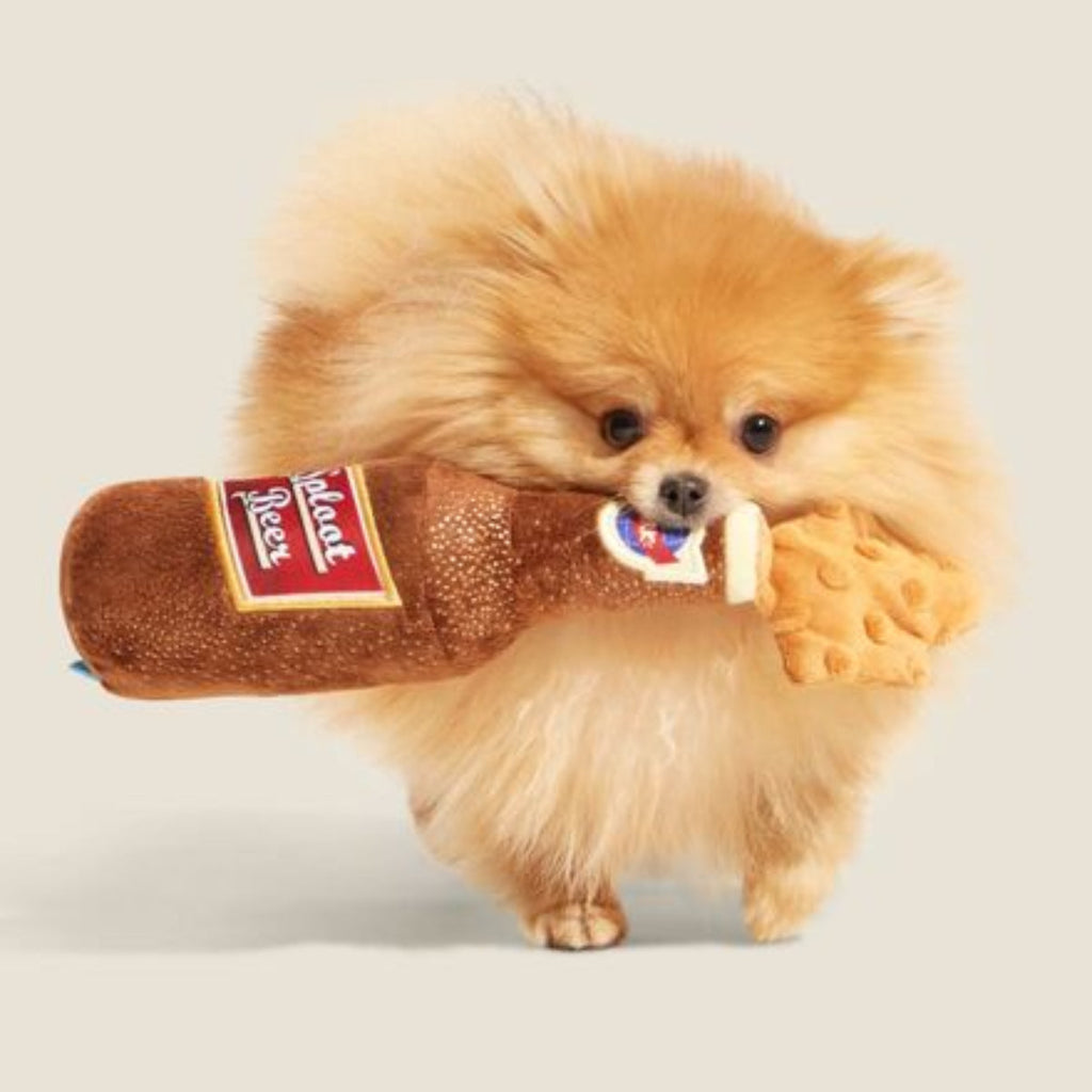 Old Fashioned Sploot Beer Plush Dog Toy