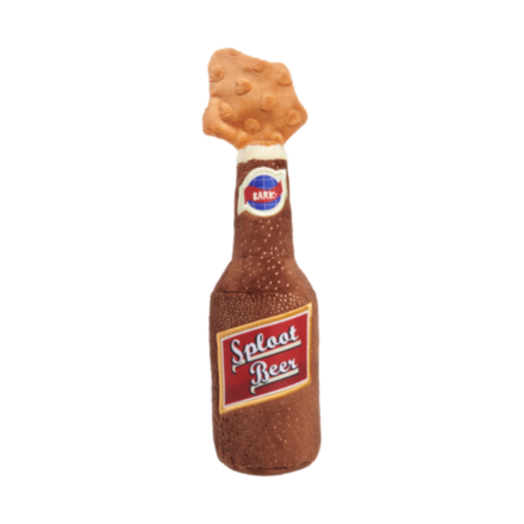 Old Fashioned Sploot Beer Plush Dog Toy